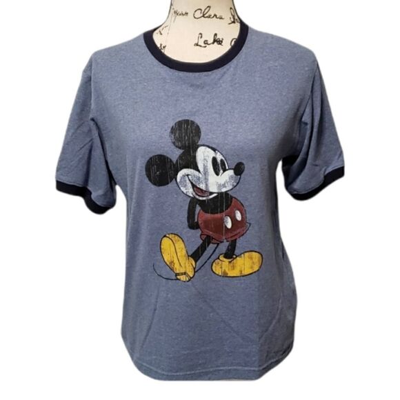 Navy Classic retro Disney Mickey tee - Picture 1 of 4
